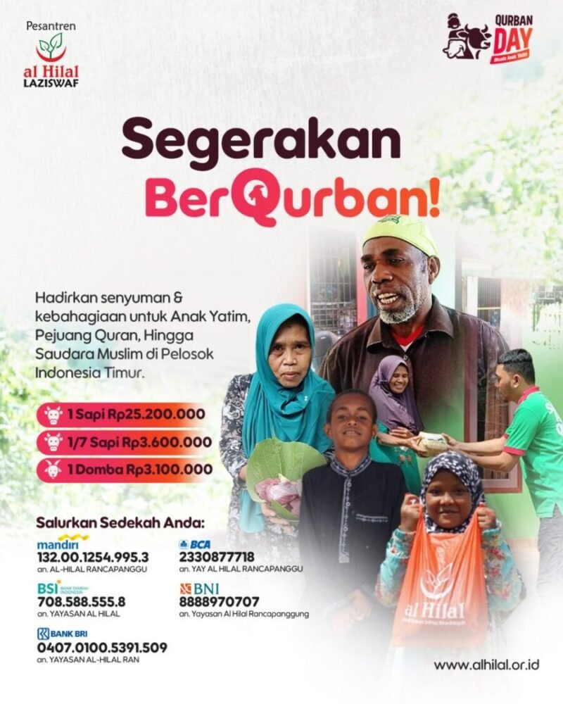 Bersama LAZISWAF Pesantren Al Hilal Qurban ke Pelosok, Bahagiakan Umat di Ujung Timur Nusantara!